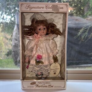 Barbara Lee Signature Collection Petite Porcelain Doll - Cream & Pink